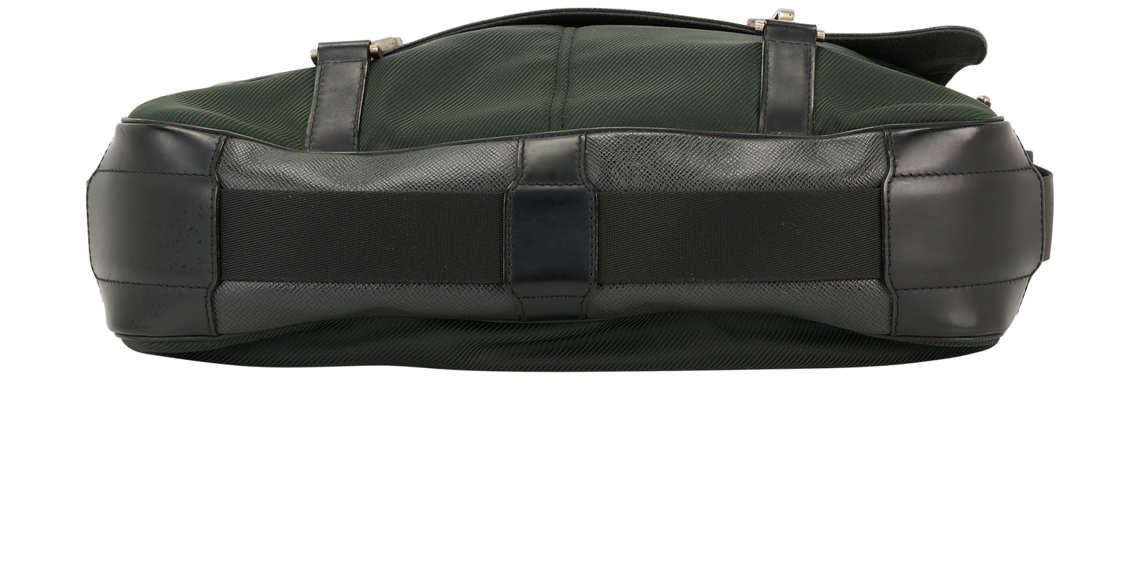 Taiga Dersou Messenger, &pound;395, Handbags, Black/Green, Leather, Top view